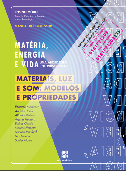 capa matéria energia vida materiais luz som PNLD 2021