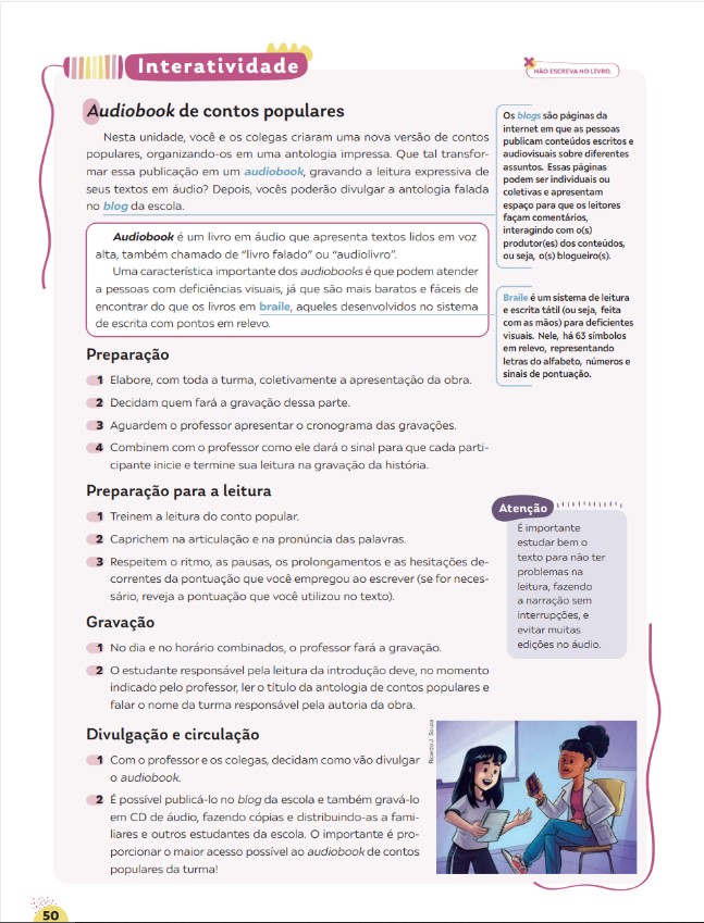 Teláris Essencial – Língua Portuguesa, 6º ano, pag. 50