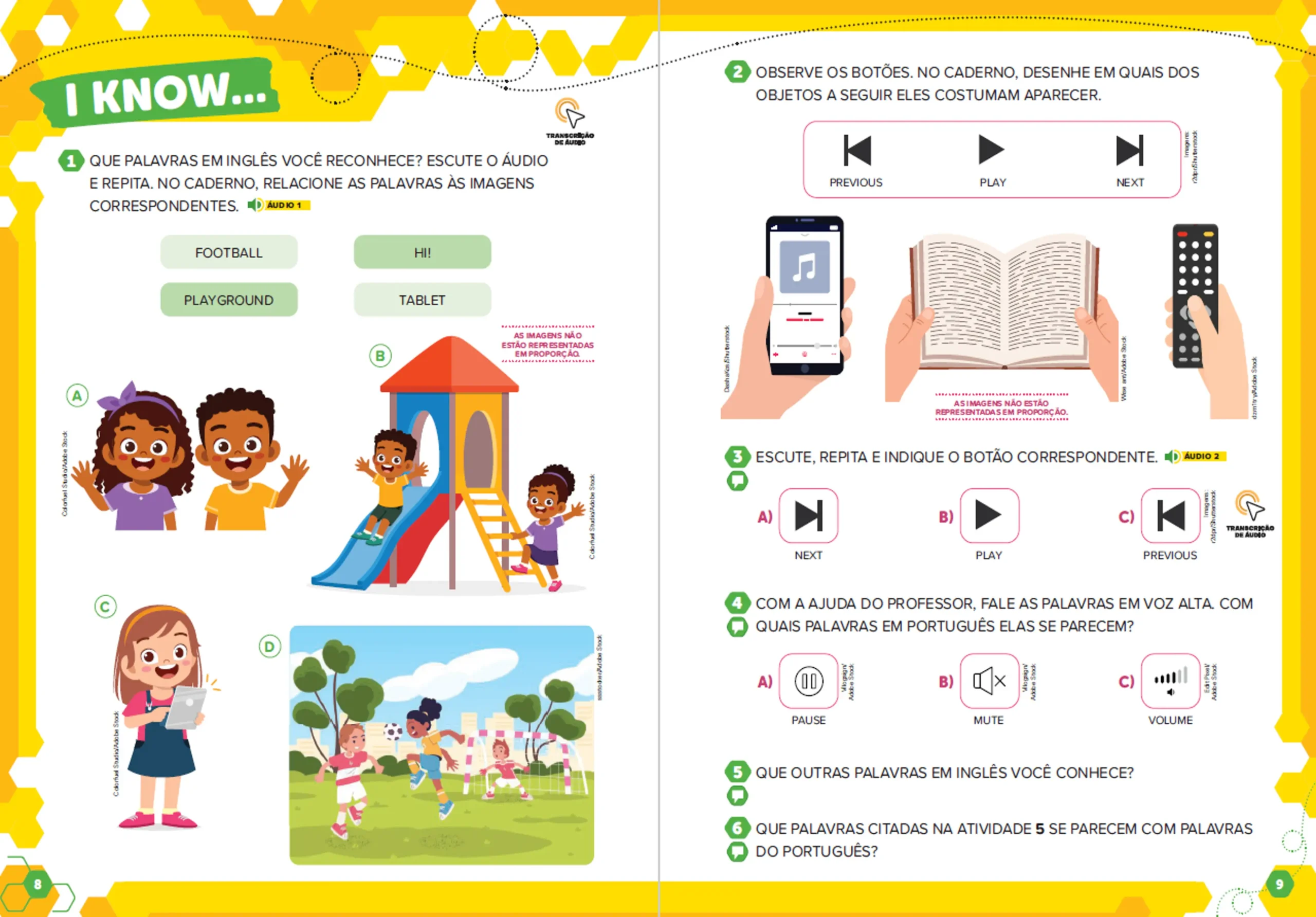 Ápis Mais Língua Inglesa - 1º ano - Páginas 8 e 9