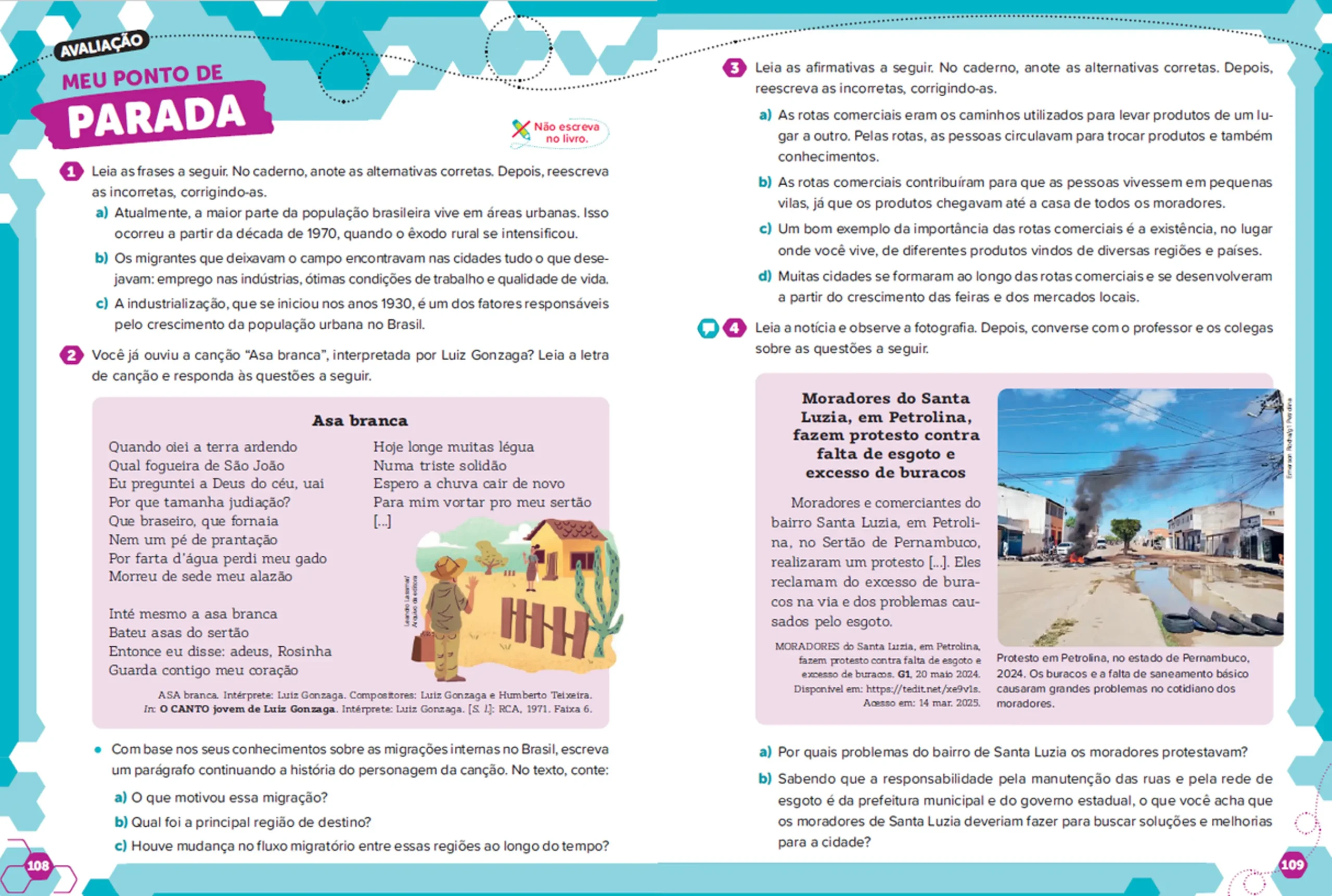 Ápis Mais história - 4º ano - Páginas 108 e 109