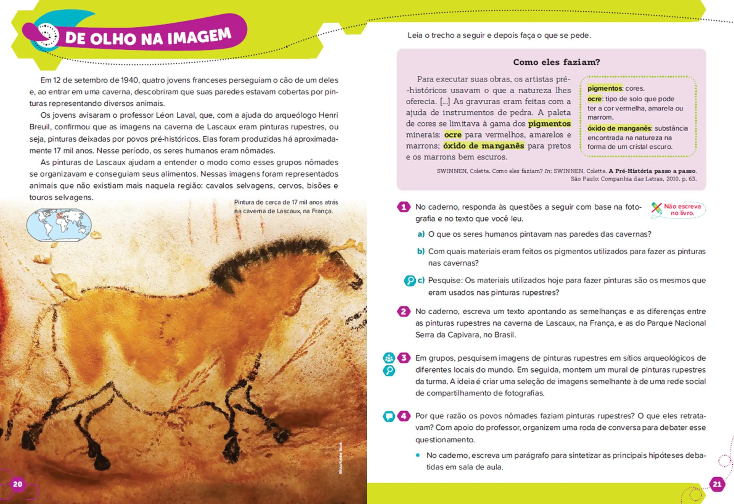 Ápis Mais história - 5º ano - Páginas 20 e 21